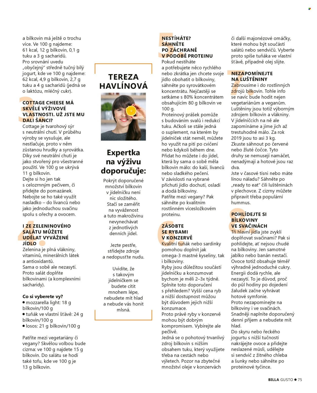 Leták BILLA. 