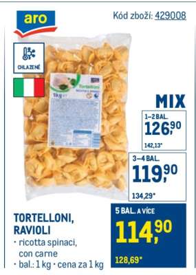 TORTELLONI, RAVIOLI