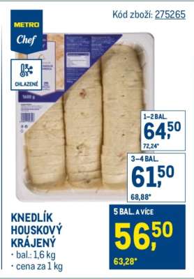 KNEDLÍK HOUSKOVÝ KRÁJENÝ
