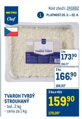 TVAROH TVRDÝ STROUHANÝ