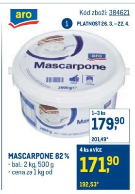 Mascarpone 82 %