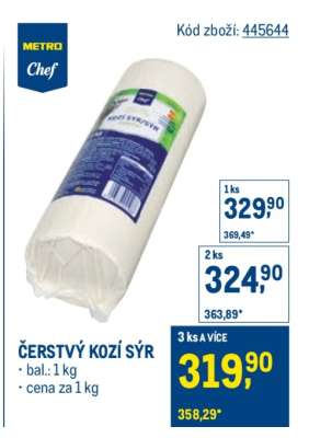 Čerstvý kozí sýr
