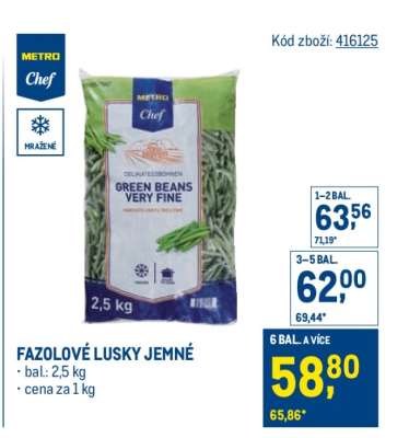 Fazolové lusky jemné