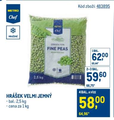 Hrášek velmi jemný