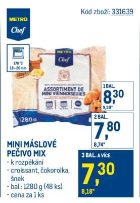 Mini máslové pečivo mix