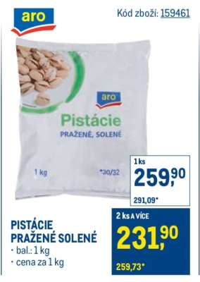 Pistácie pražené solené