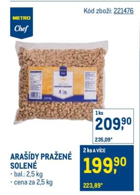 Arašídy pražené solené