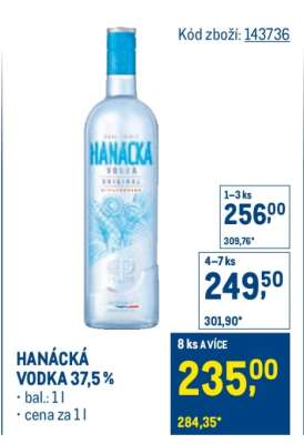 Hanácká Vodka 37,5 %