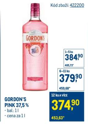 GORDON’S PINK 37,5 %