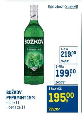Božkov Peprmint 19 %