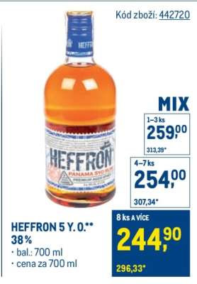 HEFFRON 5 Y. O.** 38%