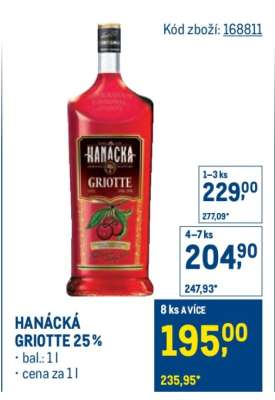 HANÁCKÁ GRIOTTE 25 %