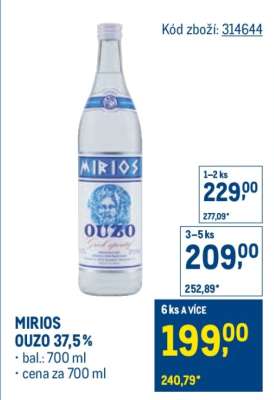 Mirios Ouzo 37,5 %