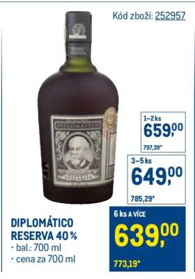 DIPLOMÁTICO RESERVA 40 %