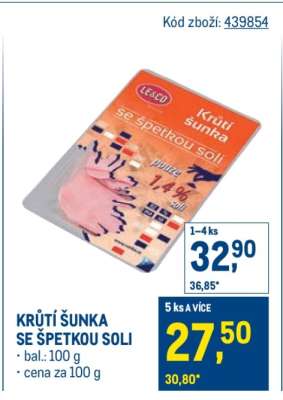 KRŮTÍ ŠUNKA SE ŠPETKOU SOLI