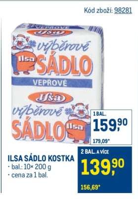 Ilsa sádlo kostka