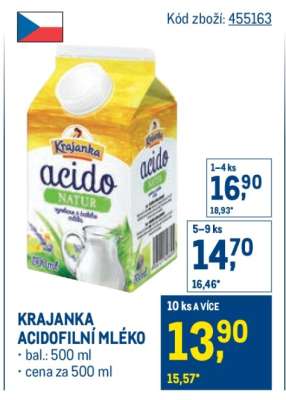 KRAJANKA ACIDOFILNÍ MLÉKO