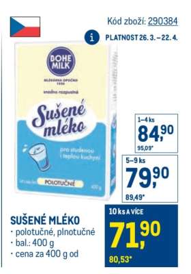 SUŠENÉ MLÉKO