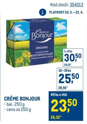 Créme Bonjour