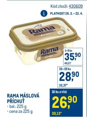 Rama máslová příchuť
