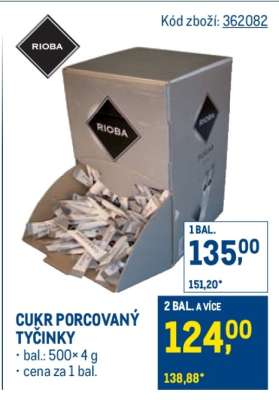 Cukr porcovaný tyčinky