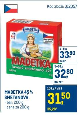 Madetka 45 % smetanová