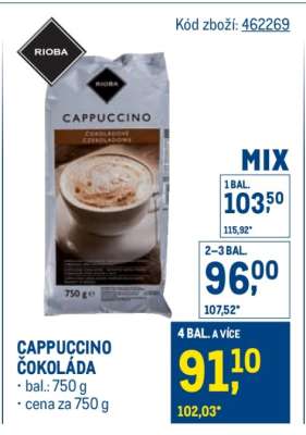 CAPPUCCINO ČOKOLÁDA
