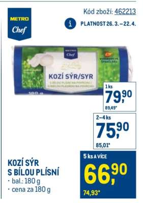 KOZÍ SÝR S BÍLOU PLÍSNÍ