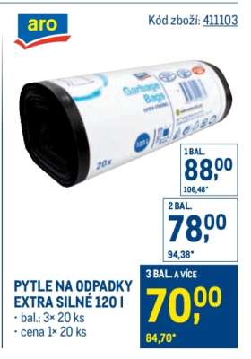 Pytle na odpadky extra silné 120 l