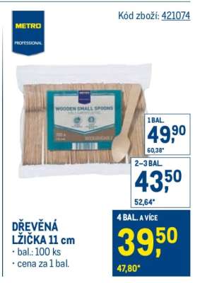 Dřevěná lžička 11 cm