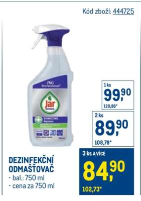Dezinfekční odmašťovač
