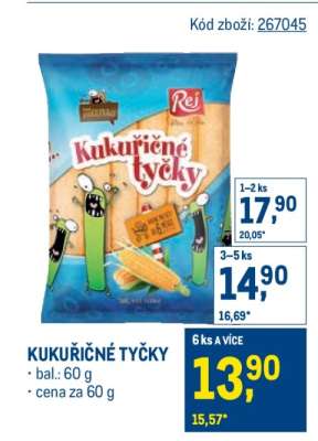 Kukuřičné tyčky