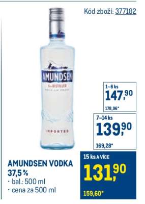 Amundsen Vodka 37,5 %