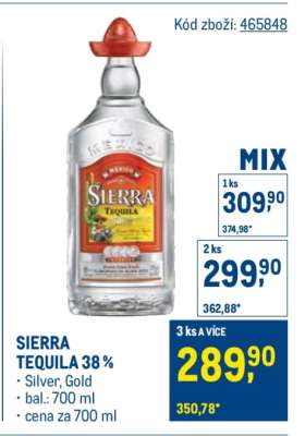 Sierra Tequila 38 %