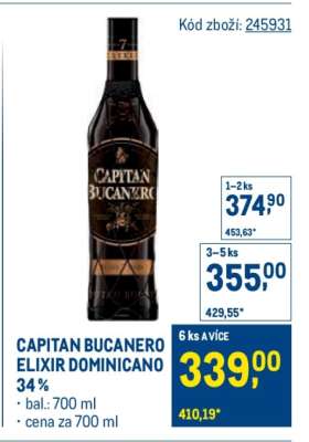 CAPITAN BUCANERO ELIXIR DOMINICANO 34 %