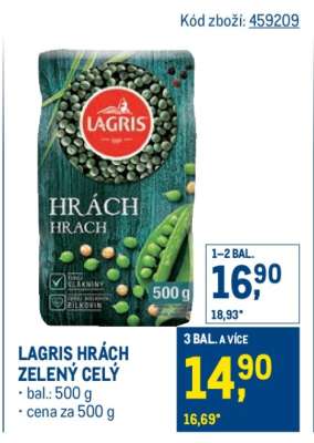 Lagris hrách zelený celý