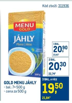 Gold Menu jáhly