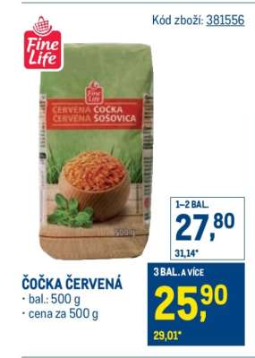 Čočka červená