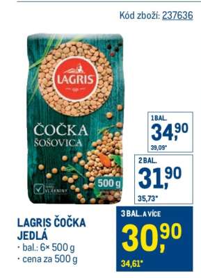 Lagris čočka jedlá