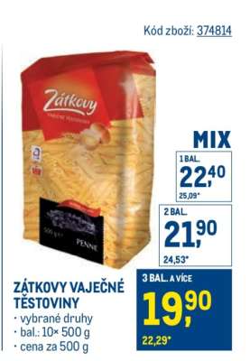 Zátkovy vaječné těstoviny