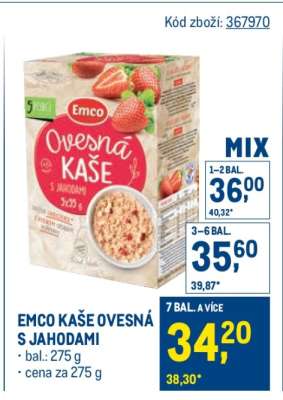 EMCO KAŠE OVESNÁ S JAHODAMI