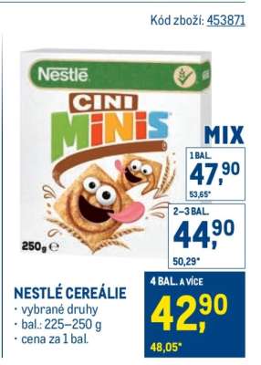 Nestlé cereálie