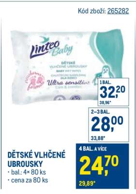 Dětské vlhčené ubrousky