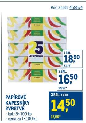 Papírové kapesníky 2vrstvé