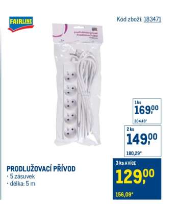 Prodlužovací přívod