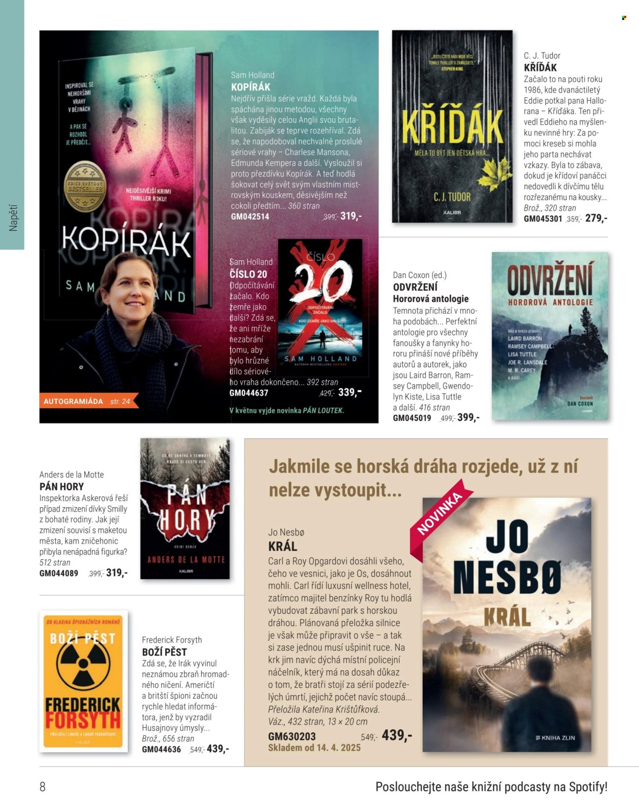 Leták Knižní klub - 1. 4. 2025 - 31. 5. 2025. 