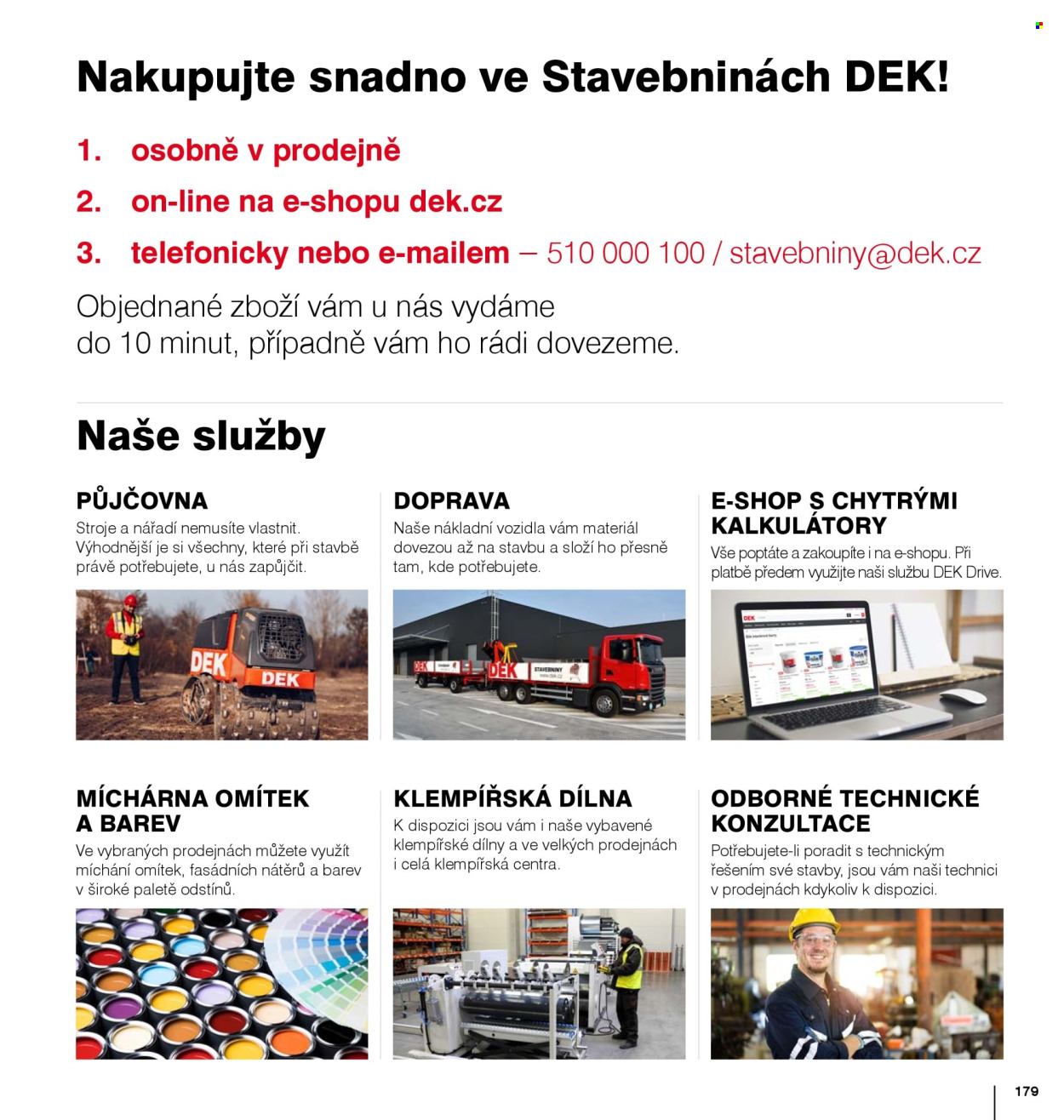 Leták DEK. 