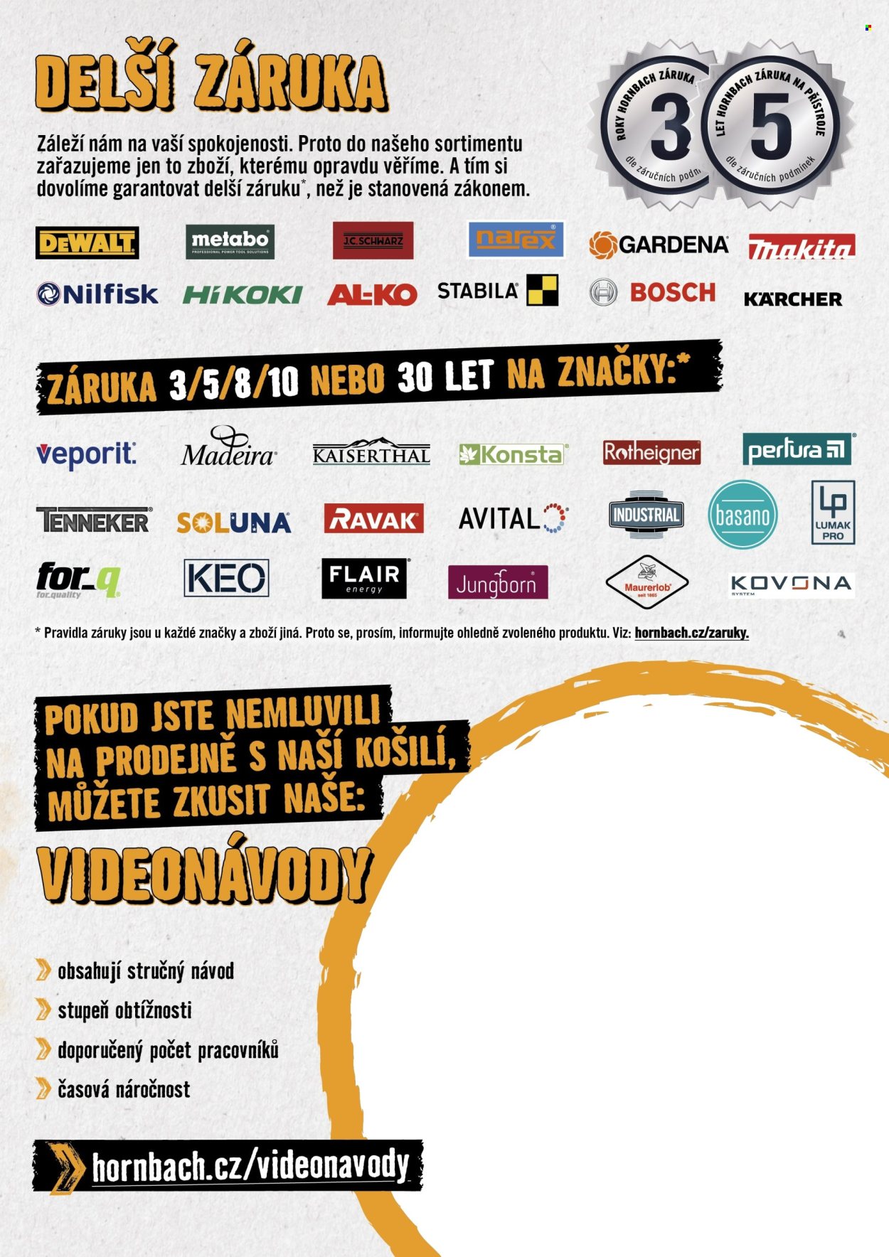 Leták HORNBACH. 