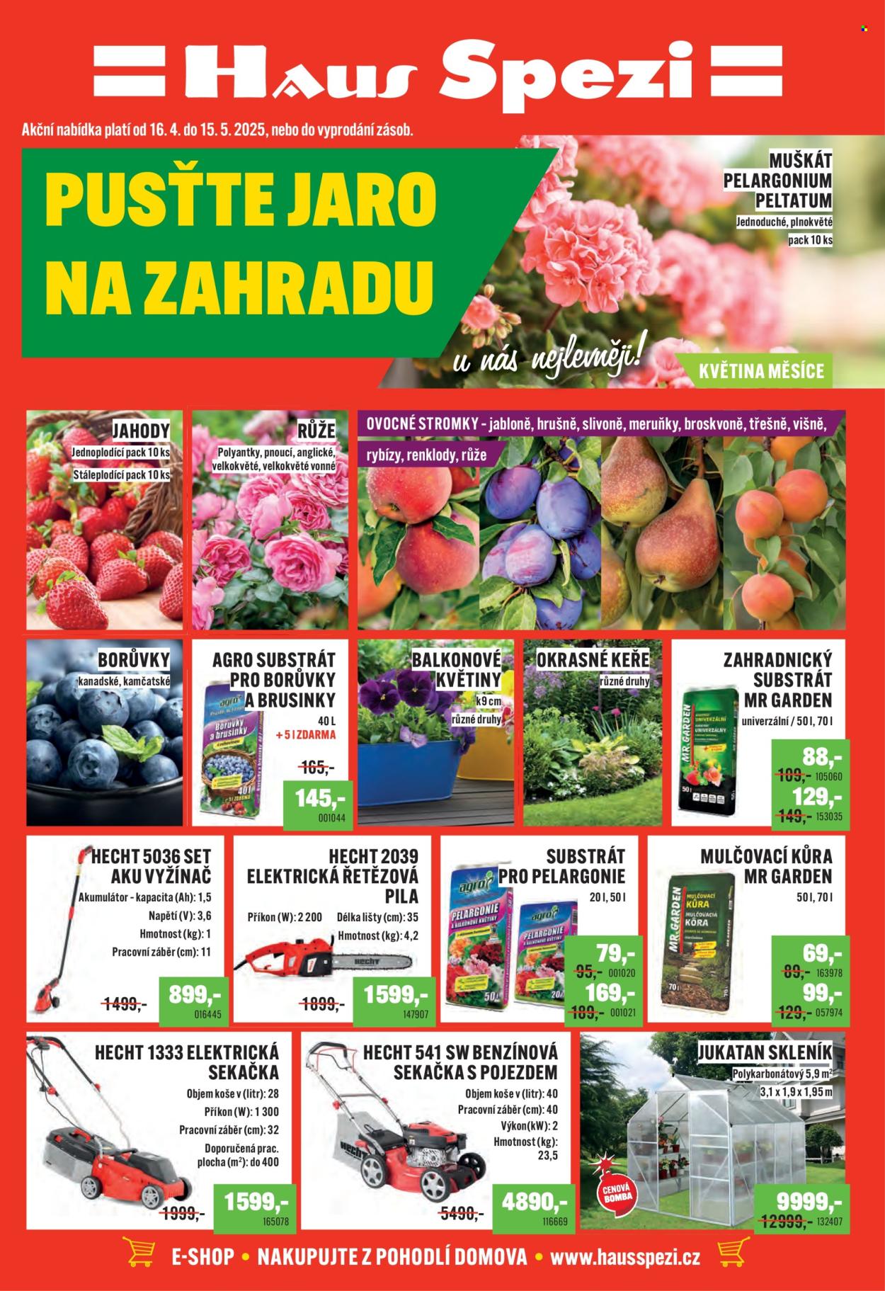 Leták Haus Spezi - 16. 4. 2025 - 15. 5. 2025. 