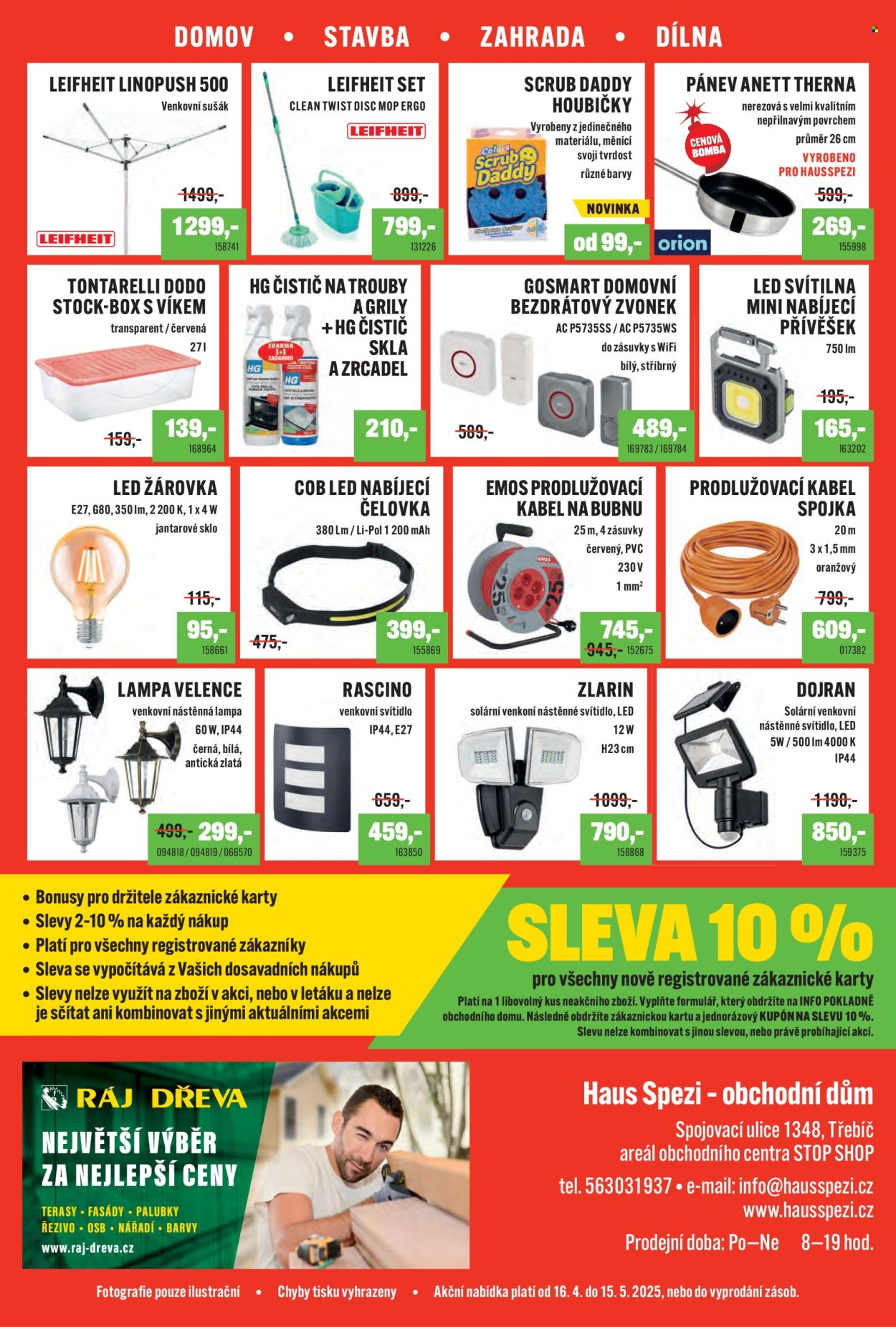 Leták Haus Spezi - 16. 4. 2025 - 15. 5. 2025. 